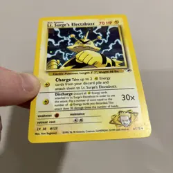 Pokemon Lt. Surge's Electabuzz Gym Heroes Holo Rare 6/132 Holo Swirl - Image 3