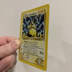 Pokemon Lt. Surge's Electabuzz Gym Heroes Holo Rare 6/132 Holo Swirl - Image 5
