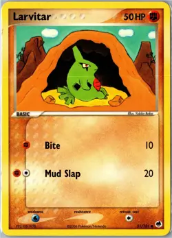 Pokemon Card - Larvitar 51/101 Dragon Frontiers Common Lightly Played - Image 1