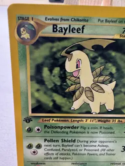 Pokemon Bayleef Neo Genesis 1st Edition Uncommon 70 HP 28/111 2000 English - Image 2
