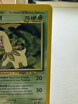 Pokemon Bayleef Neo Genesis 1st Edition Uncommon 70 HP 28/111 2000 English - Image 3