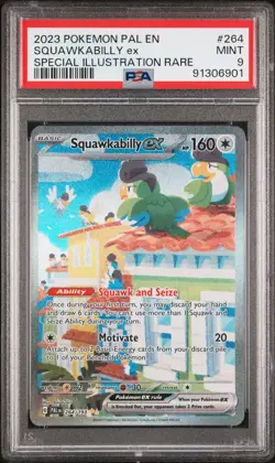2023 POKEMON PAL EN-PALDEA EVOLVED #264 SQUAWKABILLY EX PSA 9 - Image 1