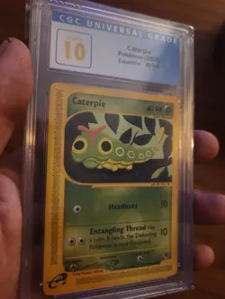(POP 2) CGC 10 PRISTINE Caterpie Pokemon Card Expedition 2002 96/165 - Image 1