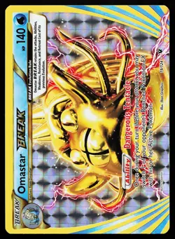 Omastar BREAK 19/124 Holo Fates Collide Pokemon Card - Image 1