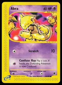 Abra 93/165 Common Expedition Pokemon Card - Image 1
