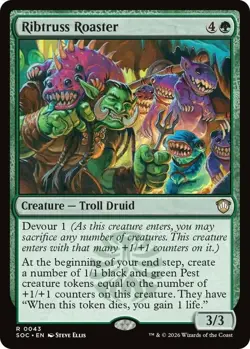 x1 Ribtruss Roaster R MTG Commander: Secrets of Strixhaven M/NM, English - Image 1