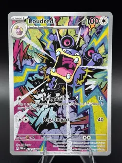 Pokemon TCG Loudred 212/182 Illustration Rare Holo SV04 Paradox Rift - Image 1