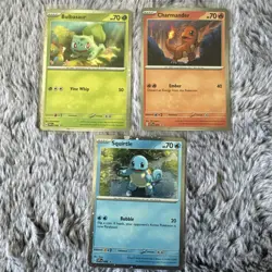 Bulbasaur Charmander Squirtle Pokemon Cards Cosmos Promo Set NM+ 151 - Image 1