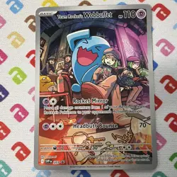 TCG Pokemon Team Rocket's Wobbuffet 203 SV Promo Holo HP110 EN - Image 1
