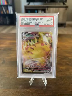 2023 Pokemon SWSH Crown Zenith Black Star Promo FA/Pikachu VMAX #286 PSA 10 Mint - Image 1