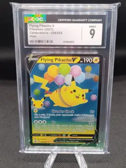 Pokemon CGC 9 Flying Pikachu V Holo 2021 006/025 Celebrations English - Image 1