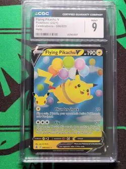 Pokemon CGC 9 Flying Pikachu V Holo 2021 006/025 Celebrations English - Image 3