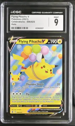 Pokemon CGC 9 Flying Pikachu V Holo 2021 006/025 Celebrations English - Image 5