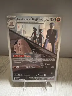 Team Rockets Dugtrio 239/217 - Pokemon TCG - Ascended Heros Illustration Rare - Image 1