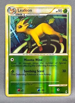 LP+ Reverse Holo Leafeon 13/95 Call of Legends Pokemon Illustrator 'match' 2011 - Image 1