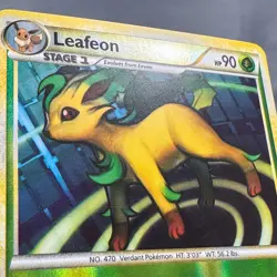LP+ Reverse Holo Leafeon 13/95 Call of Legends Pokemon Illustrator 'match' 2011 - Image 3