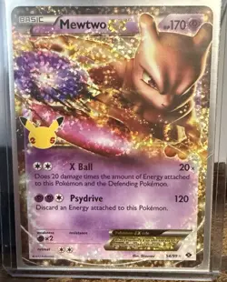 2021 Pokemon SWSH Celebrations Mewtwo EX Classic Collection 54/99 - Image 1