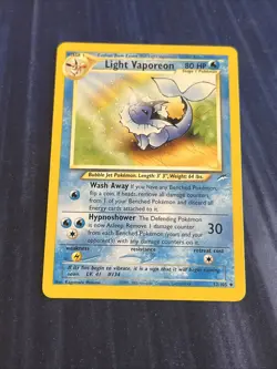 Light Vaporeon - 52/105 - Pokemon Neo Destiny Unlimited Card WOTC - Image 1