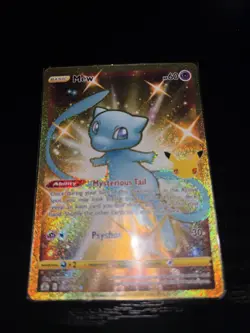 Pokemon TCG Mew Holo Secret Rare Card Celebrations 025/025 sleeved when pulled!! - Image 1