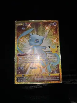Pokemon TCG Mew Holo Secret Rare Card Celebrations 025/025 sleeved when pulled!! - Image 2