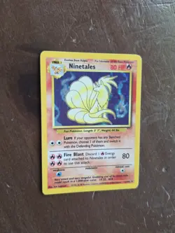 Pokemon TCG Ninetales Base Set 12/102 Holo 1999-2000 Wizards Copyright Holo Rare - Image 1