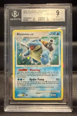 2007 Blastoise HOLO #2/132 Pokemon DP Secret Wonders BGS Mint 9 - Image 1
