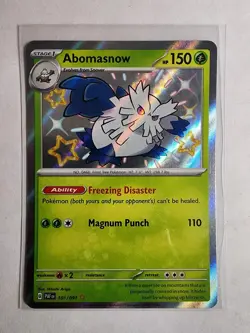 2024 Pokemon - Abomasnow 101/091 SV: Paldean Fates Shiny Rare Holo - Image 1