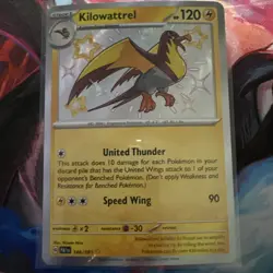Pokemon TCG Kilowattrel Baby Shiny Paldean Fates 146/091 - Image 1
