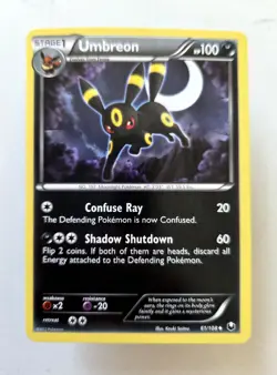 Umbreon Dark Explorers 61/108 Black & White Pokemon TCG Vintage Pokemon - Image 1