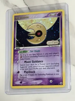 Lunatone 2006 Pokemon EX Legend Maker #20/92 Reverse Holo Rare With Swirl - Image 1