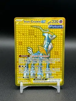 IRON CROWN EX 216/162 TEMPORAL FORCES GOLD HYPER RARE NM Pack Fresh Pokemon TCG - Image 1