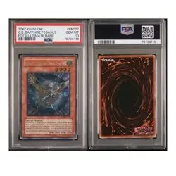 Yugioh! Crystal Beast Sapphire Pegasus -GM- FOTB-EN007 Ultimate Rare Unl PSA 10 - Image 2