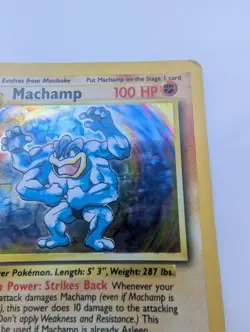Pokemon Machamp Base Set 1st Edition Holo Rare Card 8/102 LP Excellent - Image 4
