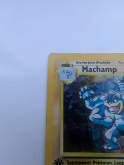 Pokemon Machamp Base Set 1st Edition Holo Rare Card 8/102 LP Excellent - Image 5