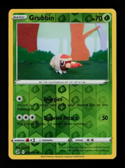Grubbin 018/264 Reverse Holo Asako Ito Common Fusion Strike Pokemon Cards - Image 1