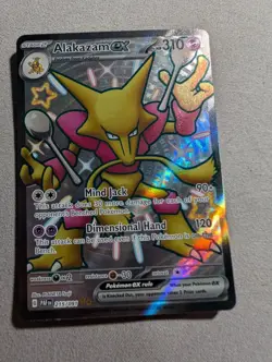Pokemon TCG Alakazam EX 215/091 Paldean Fates Holo Card - Image 1