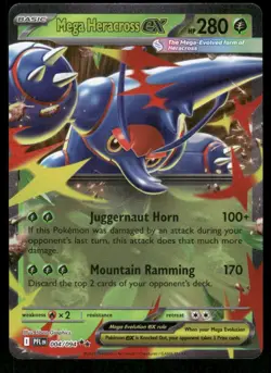 Pokemon Cards Mega Heracross ex 004/094 Phantasmal Flames Double Rare NM *8 - Image 1