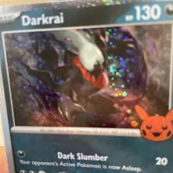 1x Darkrai Trick or Trade 136/197 2024 Cosmos Holo Pokemon Card DOUBLE SWIRL LP - Image 3