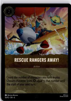 Disney Lorcana Rescue Rangers Away! 10/P2 Foil Promo Card Trading Card - Image 1