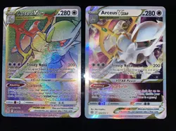 Pokemon TCG Arceus VSTAR Sword & Shield: Brilliant Stars 176/172 & 123/172 NM/M - Image 1