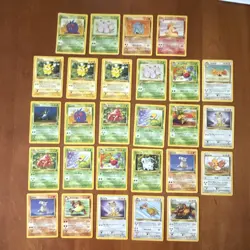 Vintage Pokemon Card Lot - 27 Jungle Cards 1st Edition Rapidash Pikachu Bulk - Image 1