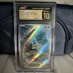 CGC Pristine 10 Squirtle 170/165 Sv2a Pokemon Card 151 Art Rare Holo JP 2023 - Image 1