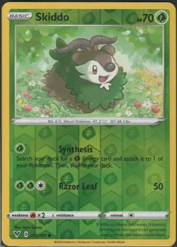 SKIDDO 017/185 REVERSE HOLO (COMMON) 2020 POKEMON VIVID VOLTAGE - Image 1