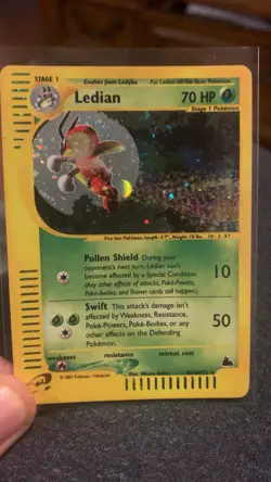 2003 Pokemon Skyridge Ledian Holo (damaged) Swirl! - Image 2