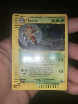 2003 Pokemon Skyridge Ledian Holo (damaged) Swirl! - Image 3