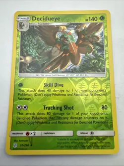 Pokemon Tcg Card Decidueye 20/236 Reverse Holo Rare Cosmic Eclipse - Image 1