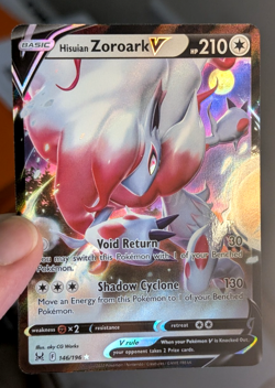 146/196 HISUIAN ZOROARK V ULTRA RARE LOST ORIGIN POKEMON CARD - Image 1