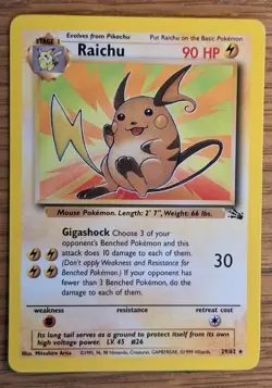 Pokemon TCG Raichu 29/62 - English Fossil Non Holo Card NM - Image 1