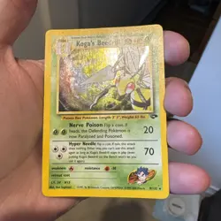 Koga’s Beedrill 9/132 Holo Rare Gym Challenge Pokemon Card Unlimited LP - Image 5