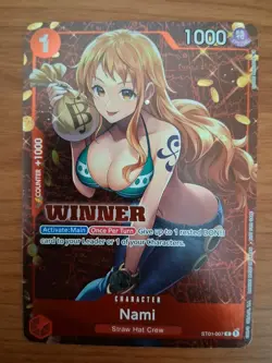 Nami (Tournament Pack Vol. 3) Winner ST01-007 One Piece Promotion Cards NM - Image 1